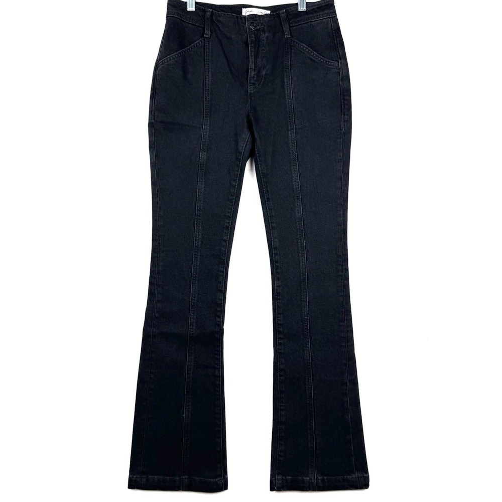 Free‎ People Womens Black Seamed Flare Jeans Pants Size 26